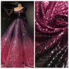 Clothing Fabric LASUI 20 Colors Available 3MM Encryption Sequin Gradient Mesh Lace Evening Dress Show Clothe Party W0041