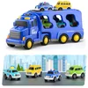 Diecast Model Temi Truck Toys Engineering Pojazdy Kopające Bulldozer ustawia dzieci edukacyjne dla 230105