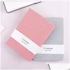 Bloc-notes A5 A6 Simple Pure Couleur Tissu Livres à main Pages vierges liées au Tal Notebook School Office Papeterie Journal Livre Drop D Dhain