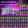 Randm Tornado 7000 Puffs Penable Cigarros eletrônicos de caneta descartável 14 ml Mesh de malha de malha recarregável 2% 5% Vaporizador de dispositivo 50 Flavor