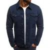 Kurtki męskie Rozmiar S-3xl Spring Spring Autumn Butique Pure Cotton Fashion Blue Black Mens Casual Denim Kurtka Slim Cowboy Jean Coat Mężczyzna