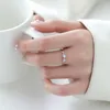 Wedding Rings Exquisite Moonstone Oval Adjustable Ring For Women Sweet Charming Chic Trendy Design Opening Personality Birthday Jewelry