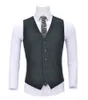 Men's Vests Mens Business Vest Boutique Slim Fit Single-breasted Cotton Suit Wool Plaid Waistcoat For Wedding Formal Groomsmen