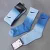 Men's and Women's Athletic Socks Basketball Sock New Fashion Casual Breathable Gradient Socks Two Pairs of High Tube