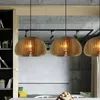 Hängslampor kreativa trälätt matsalsmöbler kök hängande lampa sydostasien belysning fixtur hem dekor armatur armatur