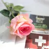 Fleurs décoratives Rose Rose soie Bouquet pivoine artificielle mariée mariage décoration de la maison faux pour bricolage jardin décor de noël