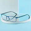 Solglasögon män som läser glasögon myopia ultralight affärsmetall ram anti blå ljus hd 0 till -6.0 kvinnors glasögon