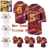 American College Football Wear Thr NCAA College Jerseys ISU Iowa State Cyclones 25 Sheldon Croney Jr.28 Breece Hall 3 Jaquan Bailey Kene Nwangwu 9 Joseph Scates Custo