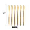 Dinnerware Sets Gold 6Pcs Matte Flatware Cutlery Set Sainless Steel Home Party Fork Spoon Butter Knife Kitchen Dinner Tableware