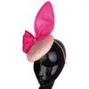 Copricapo Nizza Sinamay Fascinators Cappello Donna Cocktail Party Fermaglio per capelli Matrimonio Chiesa Abito formale Fedora Fiore Copricapo da donna