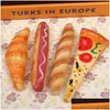 Bollpoint Pennor Ellen Brook 1 Piece Cute Kawaii Pizza Dog Bread Korean Stationery Creative Writing Pen1 Drop Delivery Office School B DHACE