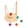 Other Bird Supplies Hamster Wooden Platform Swing Toys Funny Teething For Finch Gerbil