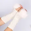 Kniepolster Modezubehör Elastische pelzige Mund warme Herbst- und Winterärmel gestrickt Arm Dekorative Einfachheit Handschuhe