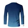 Men's Polos Male Casual Autumn Printed T Shirt Turn Down Collar Long Sleeve Tops Cheer