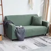 Stolskydd Color Velvet Thicken Soffa Elastic Knitting Couch Cover For Living Room Universal Section Slipcover 1/2/3/4 -sits