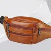 Outdoor Bags Chest Waist Bag Vintage Men Large Capacity Crossbody Travel Zipper Waterproof Fanny Multifunction