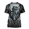 Men's T Shirts Fashion Top Short Sleeve Armor Warrior 3D Printing Summer Casual T-shirt Unisex Round Neck StyleS-5XL