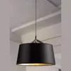 Hanglampen moderne zwart goud stof lichten woonkamer slaapkamer hanglamp eet ronde ronde leding lamp lamp lamp armatuur