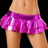 Skirts Sexy Women Dropped Double Layer Ruffle Bodycon Shiny Skirt Bottoms Summer Party Clubwear Short Mini Pleated ArrivalSkirts