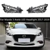 Bilstrålkastare Montering Dynamisk streamer Turn Signalindikator Belysning Tillbehör för Mazda 3 Axela LED -strålkastare Drl Front Lamp