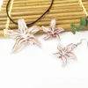 Summer Star Starfish Necklace Earrings 6 Set Lampwork Glass Jewelry Murano For Women Chinese Style Set