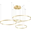 Pendants Lampes Postmodern Lights Circle Aluminium Lampe pour le salon