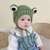 Spädbarn baby unisex beanies söta stickade varma hattar barn barn höst vinter varm mössa mode virkning mössor