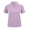 Chemisier pour femme - Haut d'entraînement à manches courtes - Grande taille - Décontracté - Col montant - Boucle - Été - Polo ample - T-shirt de sport