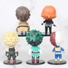 Экшн -фигуры 5pcs/set 10cm My Hero Academia Izuku Midoriya Bakugou Katsuki Todoroki Shoto Ochaco Figuras Аниме Q Версия Kawaii фигуры Toys T230105