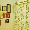 Decoratieve objecten Figurines 1 pc LED STRING Lichten Ivy Bloemwand Huis Huiskamer Decor Artificial Leaf Garland Plant Diy Creeper Vine Decoratie 230104