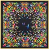 Foulards 130cm Écharpe Oiseaux rendant hommage à la soie d'impression Phoenix pour femmes Tête Grand châle carré en sergé