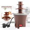 Backgeb￤ckwerkzeuge diy 3tier Schokoladenbrunnen Fondue Mini Choco Wasserfall Hine drei Schichten Kinder Hochzeits Geburtstag Hitze Schmelze DHSNR