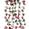 Dekorativa blommor 6st Fake Rose Vine Garlands Plants Artificial Flower Hanging Ivy For Wall Garden Craft Wedding Party Decoration