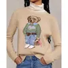 メンズセーター漫画RLベア刺繍ファッション長袖プルオーバーウールコットンソフトユニセックス男性230105