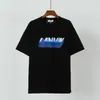 Lanvis Men's SS 24 Дизайнерская футболка Шорты Тренди и женский бежевый спекл печать алфавита