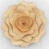 Dekorativa blommor Gul DIY -jättepappersbakgrund 5st lämnar 4st fjärilar Half Made Flower Wedding Event Baby Nursery Deco