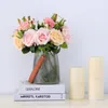 Декоративные цветы 10 шт. Одиночная ветка роза искусственные украшения свадебная цветочная стена пография шелк для домашних роз розы