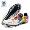 Cycling Footwear Fashion Graffiti Style Shoes Men Outdoor Self-Locking Bicycle MTB Cleat Breathable Ultralight Road Bike SPD