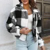 Women's Jackets Winter Coats Plaid For Womens Long Sleeve Cardigan Sweatshirts Open Front Lapel Outerwears