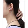 Ohrstecker Mode Metall Rose Für Frauen Nische Design Harz Süße Cool Girl 925 Silber Nadel Ohrring Einfache Party Schmuck