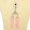 Pendant Necklaces Top Women Design Vintage Jewelry Crystal Freshwater Pearl Beads Strand Chain Pink Red Tassel Long Necklace