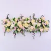 Decoratieve bloemen Rose Gydragagea Artificial Fllower Row voor DIY Wedding Decoration Arch Platform T Station Xmas Achtergrond Bloemmuur