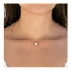 Pendant Necklaces Danymia Tiny Simple Metal Heart Pandent Necklace For Women Choker Wholesale Items Girlfriend Gifts