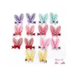 ملابس الكلاب 20 PCS Easter Pet Hair Bows Clips EARS Hairpins Accorts Excaling for Medium Drop Drop Drop Dropress Mome Garden Supplies DHT7V