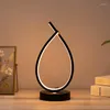 Table Lamps Modern LED Lamp Bedside Light Desk Spiral Living Room Bedroom Night Home Lighting Fixture Decoration