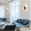 Muurlamp Moderne minimalistische glazen led SCONCE Creatieve studie Slaapkamer Bed verlichting Luxe Nordic Decor Aisle Woonkamer Licht Dro Dhkwu