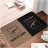 Tapis La Sortie Arrivée Départ Paillasson Salle De Bain Bienvenue Tapis Entrée Maison Balcon Aéroport Signe Absorbant Tapis De Sol Chambre Furry Dhjle