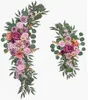 Decoratieve bloemen 2 stks kunstmatige bruiloft boogkit roze roze arbor arrangement welkom teken bloemen voor ceremonie feestdecoratie