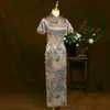 Этническая одежда винтажная тонкая длинная qipao hanfu Женский китайский стиль хараджуку