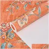 Fonds d'écran Vintage Rétro Orange Grande Fleur Papier Peint Mural De Luxe 3D Salon Floral Papiers Peints Chambre Papel Pintado Qz023 Drop Dhbwo